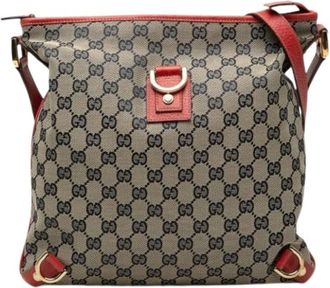 Gucci Pre-owned Abbey Crossbody Bag - Dames - Vintage Schoudertas - Beige - ONE Size - Leer - Vintage