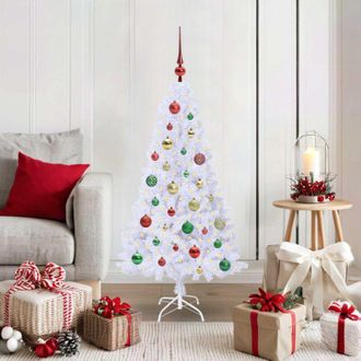 vidaXL vidaXL Albero di Natale artificiale Bianco 120 cm PVC e Acciaio