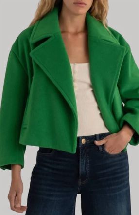 Kut from the Kloth Harper Notch Collar Jacket In Green