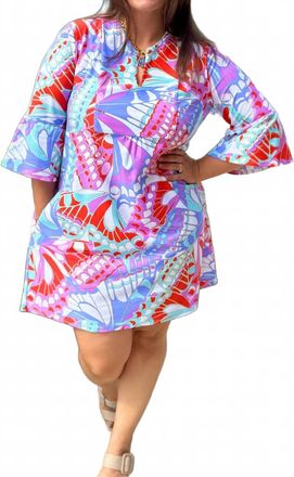 Jude Connally Kerry Mini Dress In Butterfly Mosaic Gold