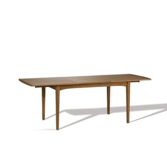 Robin des Bois Mesa rectangular de roble con 1 extensi&oacute;n para 6/8 beige