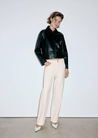 Mango Jeans Miami dritti vita media grezzo - Donna - 36 - MANGO