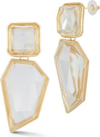 Sphera Milano Large Crystal Drop Earrings in Gold at Nordstrom Rack