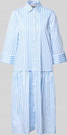 Christian Berg Relaxed Fit Hemdblusenkleid mit R&uuml;schenbesatz in Hellblau, Gr&ouml;&szlig;e 34