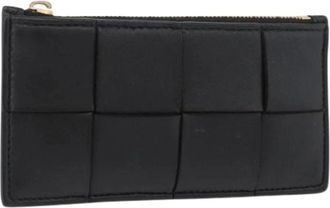 Bottega Veneta Pre-owned Vintage Portemonnee - Dames - Vintage Accessoires - Zwart - ONE Size - Leer - Vintage