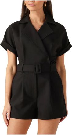 Notre-V Jumpsuits & Playsuits, Dames, Zwart, S, Polyester, Nv-Fern Jumpsuit