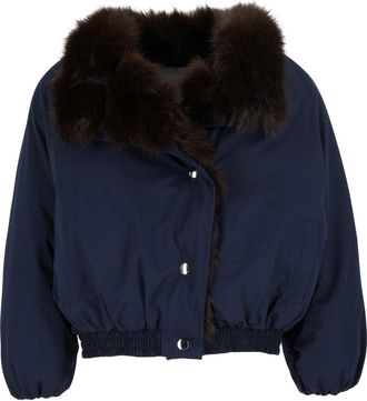 Shirt a Porter Cropped Navy Ecofur Jacket