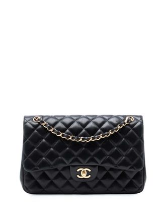 Chanel 2011 Jumbo Classic Lambskin Double Flap shoulder bag - Black