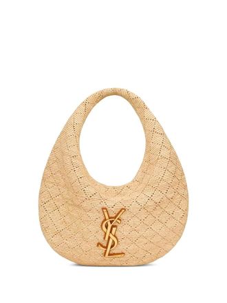Saint Laurent Icare Raffia Hobo Bag