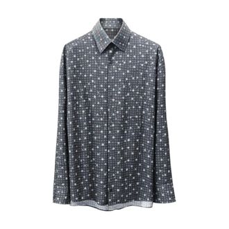 Costumein Casual Shirts, male, Multicolor, Size: L Large-fit Silk Shirt