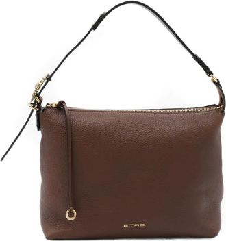 Etro Bolso de hombro de piel granulada - Bags - Mujer - Marr&oacute;n - ONE SIZE