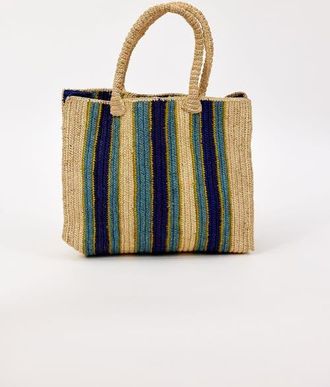 Hat Attack Arlington Stripe Tote in Ocean Stripe at Nordstrom