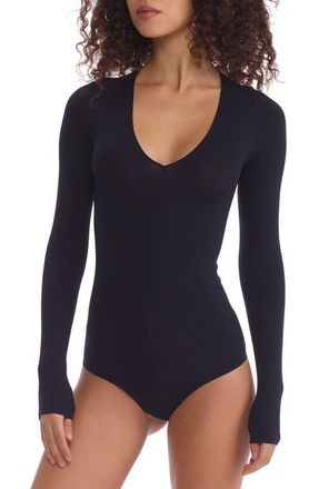Commando Ballet Center Seam Bodysuit in Black at Nordstrom