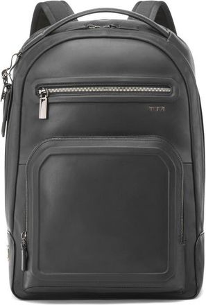 Tumi Warren Leather Backpack in Black Bombe at Nordstrom