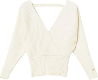 Twin-Set Maglione a coste - Bianco