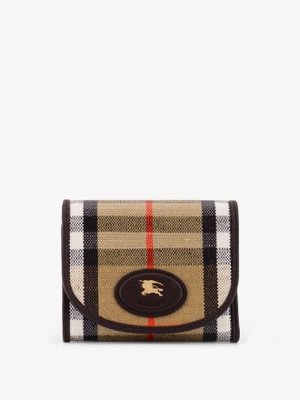 Burberry Portafogli Highlands Compact con inserti in pelle - BURBERRY - gender_Woman