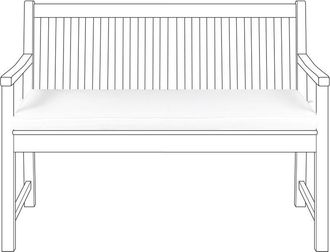 Beliani Beliani - Coj&iacute;n Para Banco De Jard&iacute;n Asiento Para Exterior Poli&eacute;ster Impermeable 112 Cm Blanco Vivara