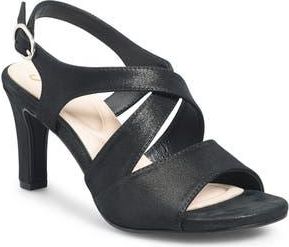 S&ouml;fft Jolene Sandal in Black Metallic at Nordstrom Rack, Size 9.5
