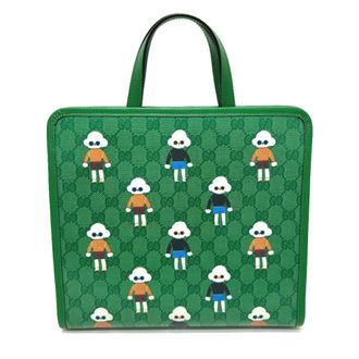 Gucci Green Pvc Leather Handbag Tote Bag (Pre-Owned)