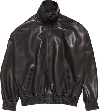 Acne Studios Leren jack met rits - Zwart