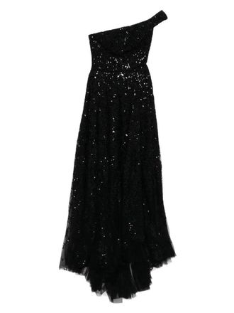 Saiid Kobeisy Off-Shoulder Long Embroidered Dress