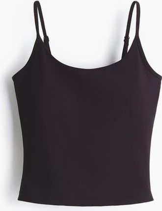 H&M Integral-bra Sports Strappy Top With Softmove in Black at Nordstrom, Size Xx-Large
