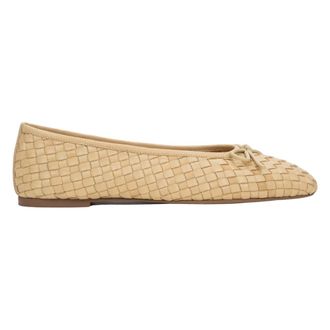 Estro & Luminara Braided Leather Ballet Flats - female - Estro - Ballerina Shoes - Beige - 7 UK - Shoes