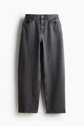 H&M Baggy High Jeans - Grau