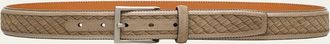 Bergdorf Goodman Mens Tela Woven Suede and Leather Belt