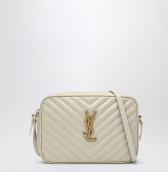 Saint Laurent Lou Cream Quilted Camera Bag