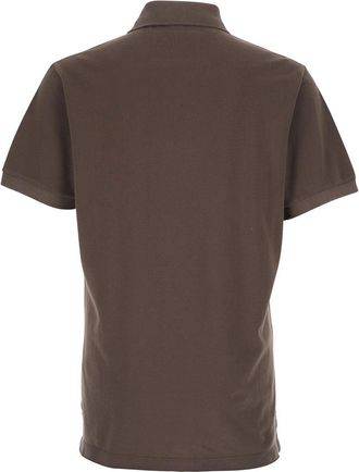 ERL Mens Polo Shirt Classic Collar Brown Cotton T-Shirts And Polos