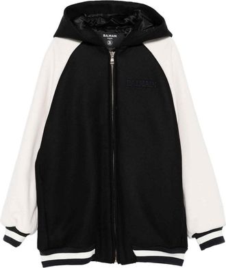 Balmain Two-tone jacket with hood