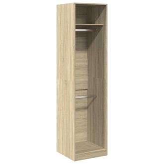 Berkfield Home Wardrobe Sonoma Oak 50x50x200 cm Engineered Wood in Light Tan | Size: 50 x 50 x 200 cm