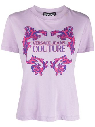 Versace Jeans Couture T-shirt con stampa - Viola