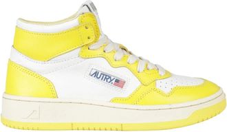 Autry Stijlvolle Sneakers - Dames - Sneakers - Geel - 37 EU - Leer - Schoenen