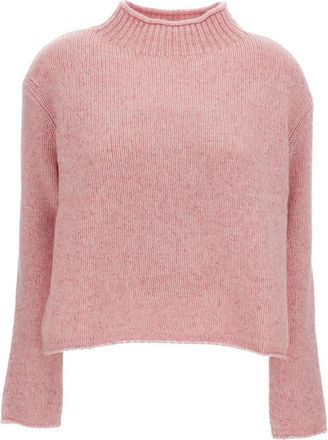 Lisa Yang Zware gebreide kasjmier trui - Dames - Cashmere truien - Roze - S - Kasjmier - Truien & Vesten