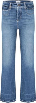 Cambio Fabienne Pocket Pants - Dames - Bootcut Jeans - Blauw - L - Katoen - Jeans