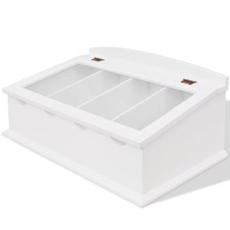vidaXL Cubertero Estilo Barroco Mdf Blanco Vidaxl
