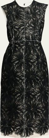 Erdem Lace Sleeveless Pencil Midi Dress