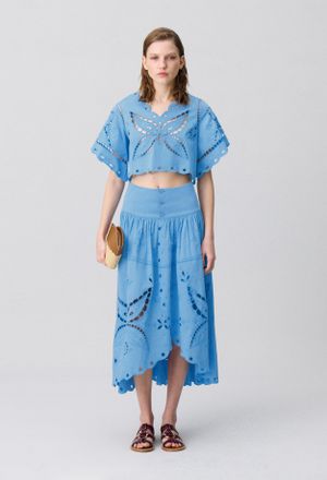 Claudie Pierlot Top brod&eacute; papillon