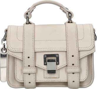 Proenza Schouler Tassen, Dames, Beige, ONE Size, Katoen, Micro PS1 Crossbody Tas