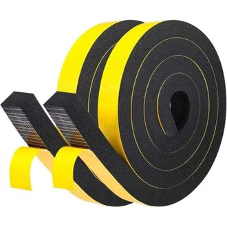 OEM Cinta Adhesiva De Espuma Gruesa, 25 Mm (ancho) X 20 Mm (grosor), Tira De Sellado Negra, Apta Para Marcos De Puertas, Marcos De Puertas De Entrada, Tir