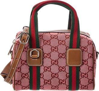 Gucci Mini Gg Canvas & Leather Handbag