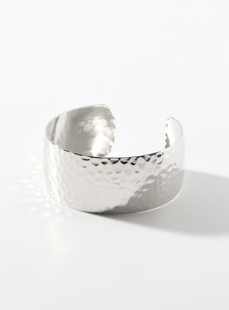 Simons Womens Hammered metal open bangle