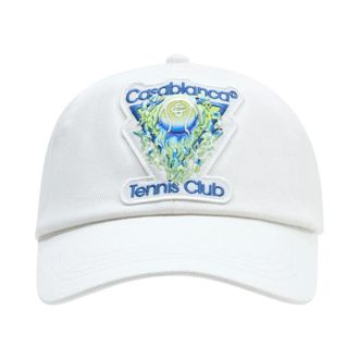 Casablanca Flaming Tennis Ball Cap - unisex - Casablanca - Hats & Caps - White - ONE SIZE - Accessories