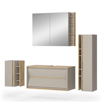 Vicco Conjunto De Muebles De Ba&ntilde;o Edelin, Cachemira, 4 Partes, Vicco