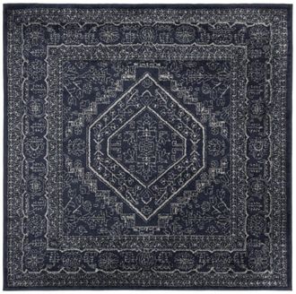 Safavieh Alfombra polipropileno azul marino/marfil 183 x 183 cm