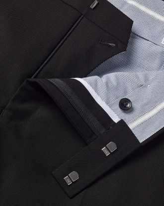 CHARLES TYRWHITT Ultimate Performance Suit Trousers - Black Size 30/38 by Charles Tyrwhitt