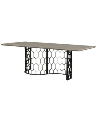 Armen Living Solange Concrete And Metal Rectangular Dining Table