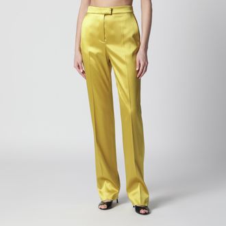 Valentino Avocado-colored trousers in shiny silk blend